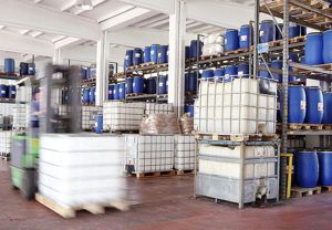 Picture of the inside of the warehouse and chemical storage